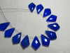 20 Pair 0f Earring 7x10 mm - Gorgeous Swiss Blue Colour - QUARTZ Faceted Pear Briolett super sparkle total 40 pcs